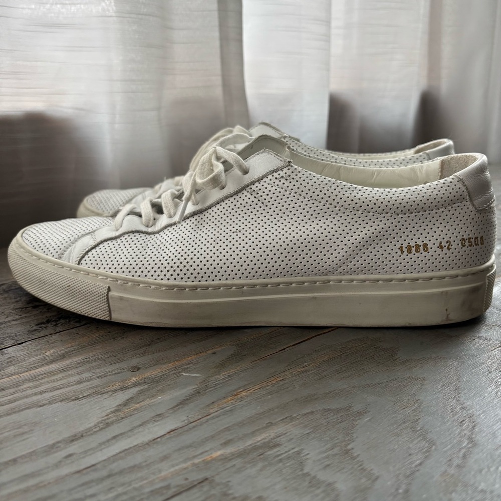 Common Projects 1886 Achilles low perforated white sneakers | size 42
